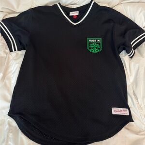 Black V-Neck mesh Austin FC Jersey